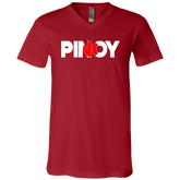 Pinoy Japan Flag Unisex Jersey V-Neck T-Shirt